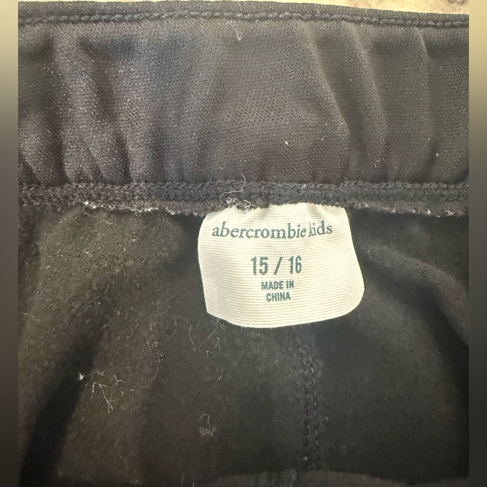 Abercrombie Kids Faux Leather Black Pants - Picture 5 of 5